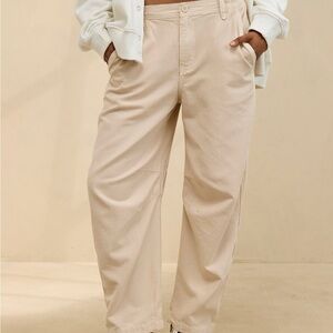 Aerie Beige (color: “cake batter”) Barrel Leg Pants